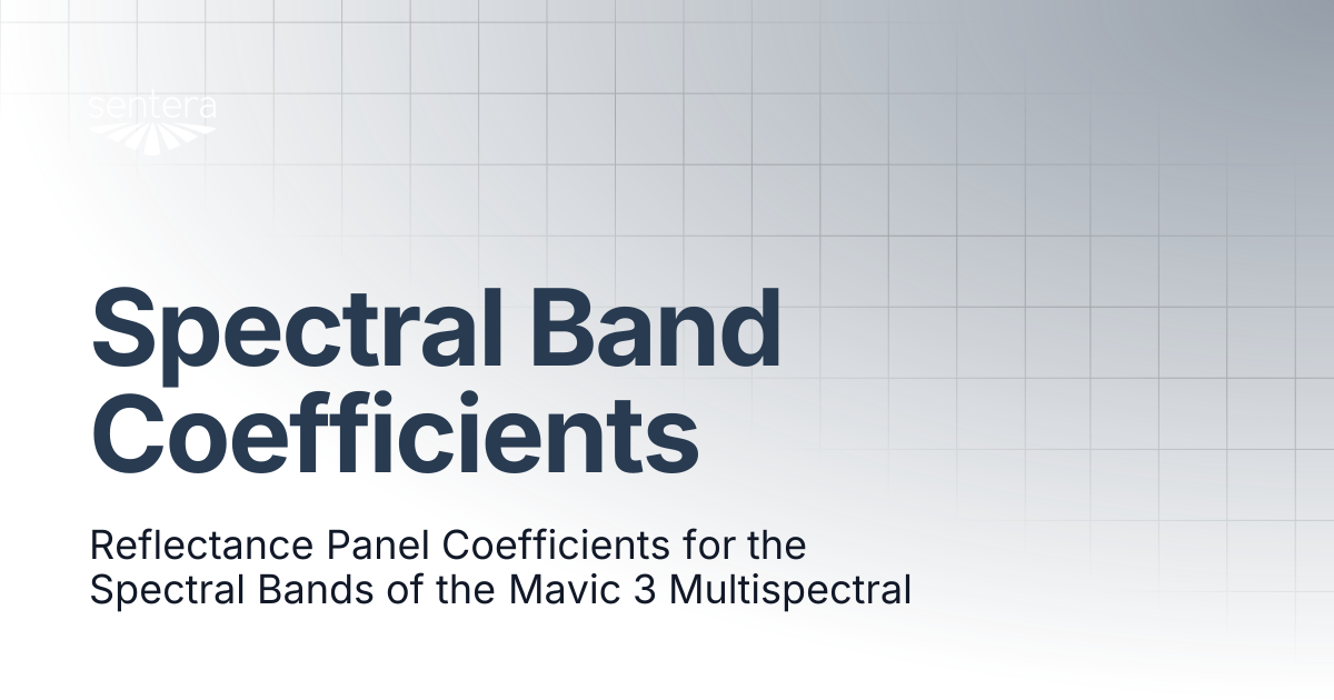 Spectral Band Coefficients | Sentera Support